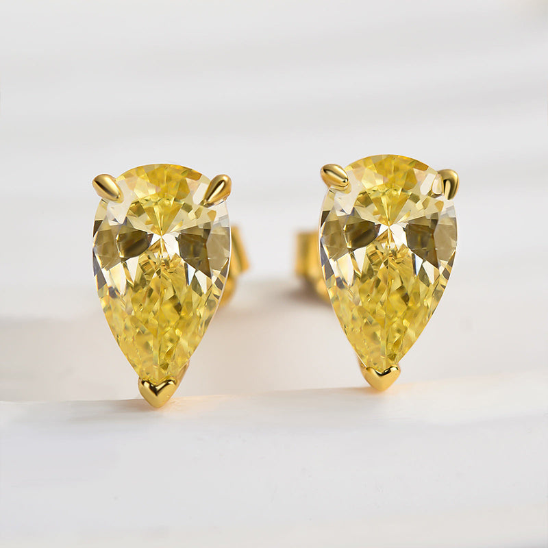 Velirella Brass Classic Pear Cut Earring - Velirellajewelry