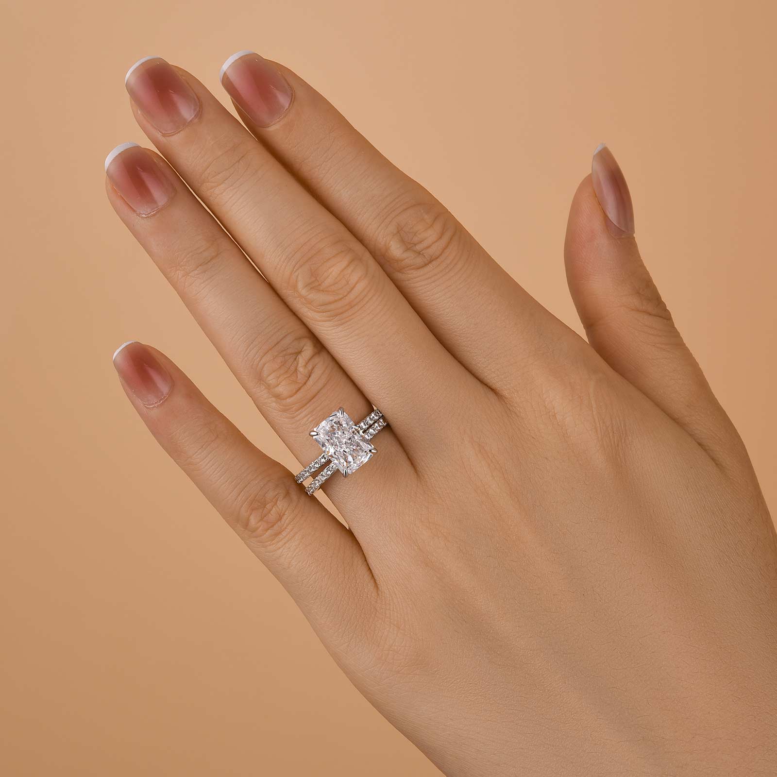 Velirella Classic Half Eternity Thin Women's Wedding Band In Brass - Velirellajewelry