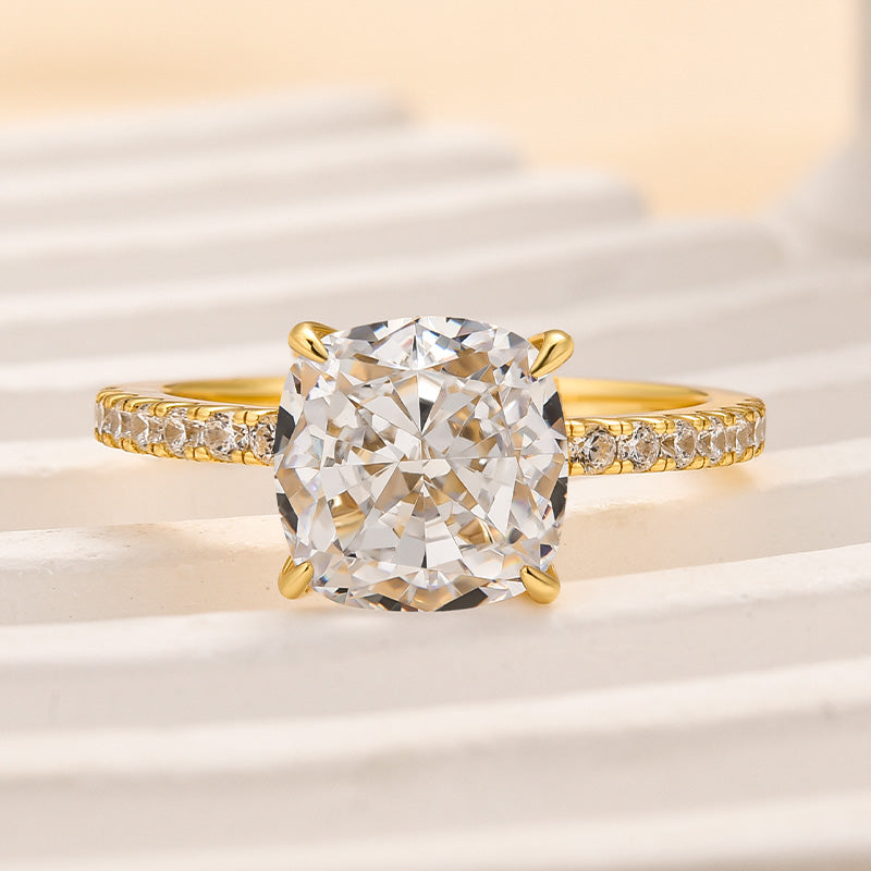 Velirella 2~2.5 Carat Cushion Cut White Sapphire Women's Engagement Ring - Velirellajewelry