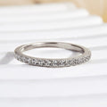 Velirella Classic Half Eternity Thin Women's Wedding Band In Brass - Velirellajewelry