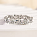 Velirella Elegant Round Cut Full Wedding Band for Women In Brass - Velirellajewelry