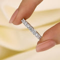 Velirella Eternity Round Cut Simulated Diamond Wedding Band In Brass - Velirellajewelry