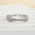 Velirella  X Criss Cross Wedding Band For Women In Brass - Velirellajewelry