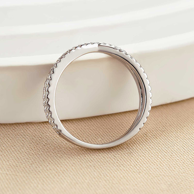 Velirella  X Criss Cross Wedding Band For Women In Brass - Velirellajewelry