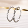 Sparkle Round Cut Women's Hoop Earrings In Brass - Velirellajewelry