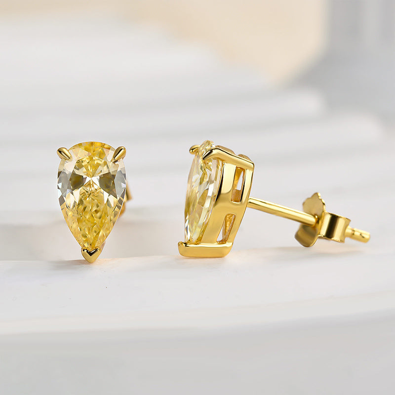 Velirella Brass Classic Pear Cut Earring - Velirellajewelry