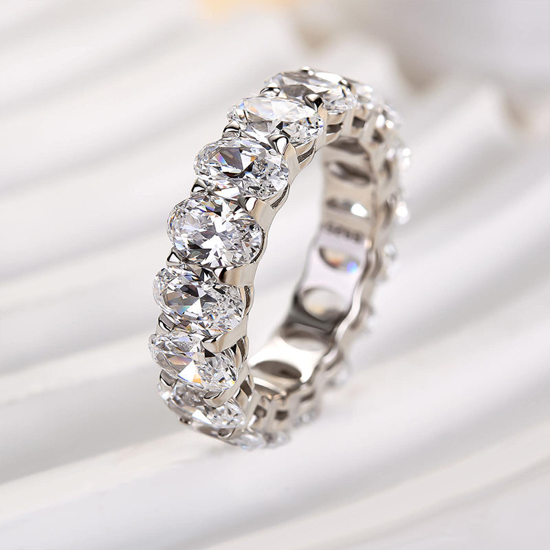 Velirella Eternity Oval Cut Wedding Band For Women In Brass - Velirellajewelry