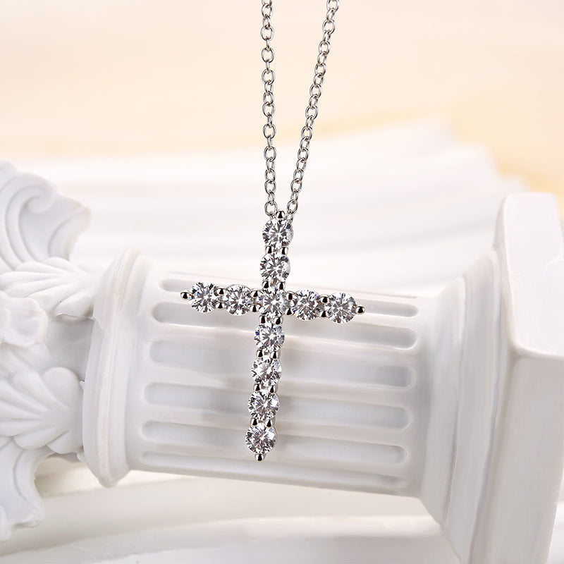 Velirella Brass Fashion Cross pendant Necklace - Velirellajewelry