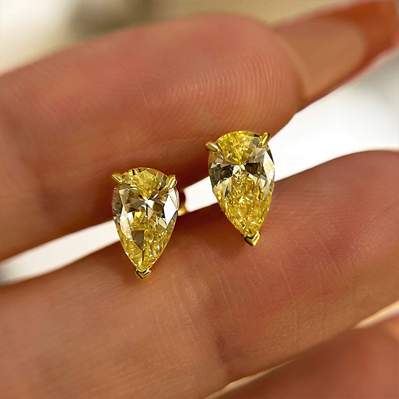 Velirella Brass Classic Pear Cut Earring - Velirellajewelry
