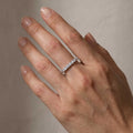 Brass Moissanite Classic 0.7Ct Round Cut Stackable Wedding Band
